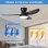 Deckenventilator mit Licht Autrucker 40" 3 Flügel Reversibel 6 Stufen Fernbedienung LED