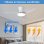 Deckenventilator mit Licht Autrucker 40'' LED 6 Stufen Fernbedienung Leise