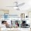 Deckenventilator mit Licht Autrucker 40'' LED 6 Stufen Fernbedienung Leise
