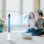 Ventilatore a Colonna Rolipo 50W 3 Velocità 3 Modalità Silenzioso Telecomando Oscillazione 40°