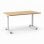 Mesa Spacio FlexiMove Plegable y Volteable 1800x800mm Roble Stella con Ruedas