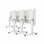 Mesa Spacio FlexiMove Plegable y Volteable 1600x600x755mm Blanco Mate