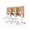 Mesa Spacio FlexiMove Plegable y Volteable 1200x800mm Roble Stella con Ruedas