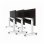 Mesa Spacio FlexiMove Plegable y Volteable 1200x800mm Wengué con Ruedas