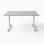 Mesa Spacio FlexiMove Plegable y Volteable 1600x800x755mm Gris Pura con Ruedas