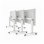 Mesa Spacio FlexiMove Plegable y Volteable 1600x800x755mm Gris Pura con Ruedas