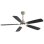 Ventilatore da Soffitto con Luce Rolipo 18W LED 132cm 6 Velocità Motore DC Telecomando Nero