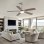 Ventilatore da Soffitto con Luce Rolipo 18W LED 132cm 6 Velocità Motore DC Telecomando Nero