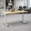 Mesa Spacio FlexiMove Plegable y Volteable 1600x800mm Roble Stella con Ruedas