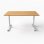 Mesa Escritorio Spacio FlexiMove Plegable Volteable Oficina 1400x800mm Roble Stella