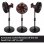 Ventilador de Pie Inalámbrico Einhell GE-CF 18/320 P Li-Solo 4 Velocidades Oscilante Temporizador