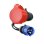 Adattatore go-e per Gemini flex 22 kW, CEE rosso trifase 32A a CEE blu monofase 16A