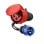 Adattatore go-e per Gemini flex 22 kW, CEE rosso trifase 32A a CEE blu monofase 16A