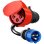 Adattatore go-e per Gemini flex 22 kW, CEE rosso trifase 32A a CEE blu monofase 16A