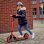 Patinete clásico Hudora Up 200 2 ruedas 200 mm freno pie rojo