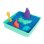 Set Kinetic Sand Sandspielkasten mit 454 g blauem Sand und 4 Zubehörteilen
