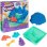 Set Kinetic Sand Sandspielkasten mit 454 g blauem Sand und 4 Zubehörteilen