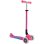 Patinete clásico Globber Primo Foldable Plus Lights 3 ruedas 50 kg rosa neón