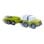 Coche de jeu HABA Kullerbü Todoterreno avec remorque bleu et vert