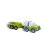 Coche de jeu HABA Kullerbü Todoterreno avec remorque bleu et vert