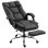 Silla de oficina ergonómica Rolipo reclinable con reposapiés giratoria 360° negra