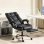 Silla de oficina ergonómica Rolipo reclinable con reposapiés giratoria 360° negra