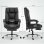 Silla de oficina ergonómica Rolipo reclinable con reposapiés giratoria 360° negra