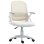 Silla de oficina ergonómica Rolipo con reposabrazos plegables y altura regulable blanca