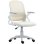 Silla de oficina ergonómica Rolipo con reposabrazos plegables y altura regulable blanca