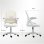 Silla de oficina ergonómica Rolipo con reposabrazos plegables y altura regulable blanca