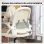 Silla de oficina ergonómica Rolipo con reposabrazos plegables y altura regulable blanca