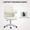 Silla de oficina ergonómica Rolipo con reposabrazos plegables y altura regulable blanca