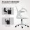 Silla de oficina ergonómica Rolipo con reposabrazos plegables y altura regulable blanca