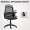 Silla Giratoria Ergonómica Rolipo con Reposabrazos Abatibles y Soporte Lumbar Negra