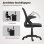 Silla Giratoria Ergonómica Rolipo con Reposabrazos Abatibles y Soporte Lumbar Negra