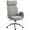 Silla de oficina Rolipo ergonómica con reposacabezas ajustable, función de balanceo y altura ajustable gris oscuro