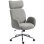 Silla de oficina Rolipo ergonómica con reposacabezas ajustable, función de balanceo y altura ajustable gris oscuro