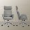 Silla de oficina Rolipo ergonómica con reposacabezas ajustable, función de balanceo y altura ajustable gris oscuro