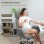 Silla de oficina Rolipo ergonómica con reposacabezas ajustable, función de balanceo y altura ajustable gris oscuro