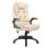 Silla de Oficina con Masaje Rolipo Altura Ajustable 6 Puntos PU Beige