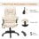 Silla de Oficina con Masaje Rolipo Altura Ajustable 6 Puntos PU Beige
