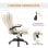 Silla de Oficina con Masaje Rolipo Altura Ajustable 6 Puntos PU Beige