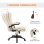 Silla de Oficina con Masaje Rolipo Altura Ajustable 6 Puntos PU Beige