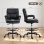 Silla de oficina ergonómica Rolipo con altura y reposapiés ajustables negra