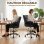 Silla de oficina ergonómica Rolipo con altura y reposapiés ajustables negra