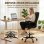 Silla de oficina ergonómica Rolipo con altura y reposapiés ajustables negra