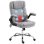 Silla de oficina ergonómica Rolipo con masaje y calefacción, altura ajustable y función de balanceo gris