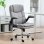 Silla de oficina ergonómica Rolipo con masaje y calefacción, altura ajustable y función de balanceo gris