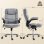 Silla de oficina ergonómica Rolipo con masaje y calefacción, altura ajustable y función de balanceo gris