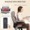 Silla de oficina ergonómica Rolipo con masaje y calefacción, altura ajustable y función de balanceo gris